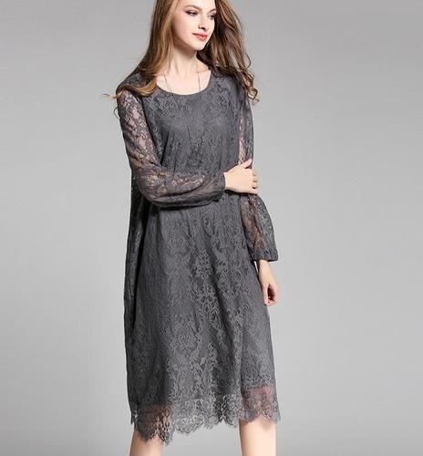 New限定品 1434 レースシースルーワンピース グレー 大きいサイズ レストラン 同窓会 お呼ばれ パーティー 女子会 Sale 春夏 19 レースワンピ サイズ Xl Myrichmondhelp Richmond Ca