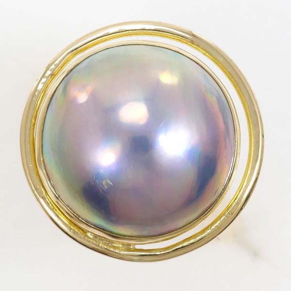 18K YG リング 指輪 14号 マベパール 総重量約4.9g ジュエリー 中古
