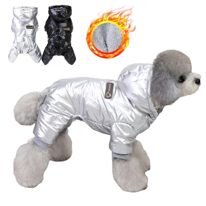 犬の防水スーツ,暖かいペットのジャンプスーツ,小型犬の服,チワワ,クッキーコスチューム,shihtzuコート,ポンポン,冬