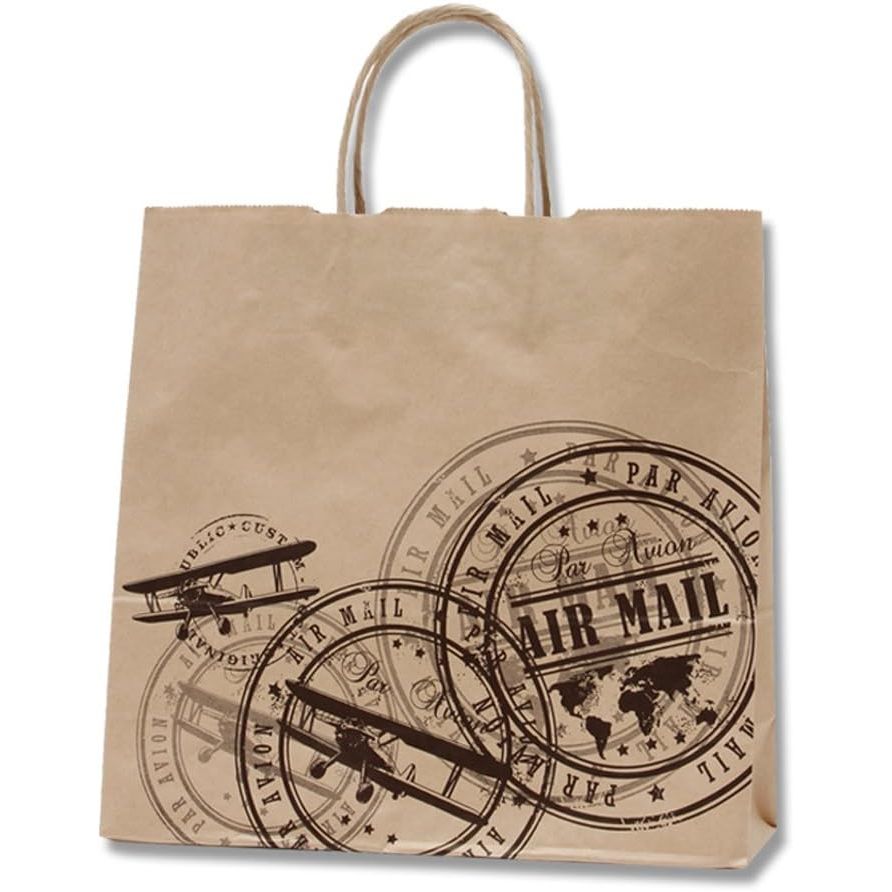 （まとめ買い）シモジマ HEIKO 手提げ紙袋 25チャームバッグ 25CB 3才 プレインスタンプ 50枚 幅320xマチ115x高310mm 003261449 [x3セット]