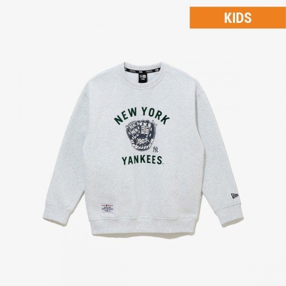 MLB キッズ ニューヨーク・ヤンキース グローブ スウェット シャツ ヘザー グレー