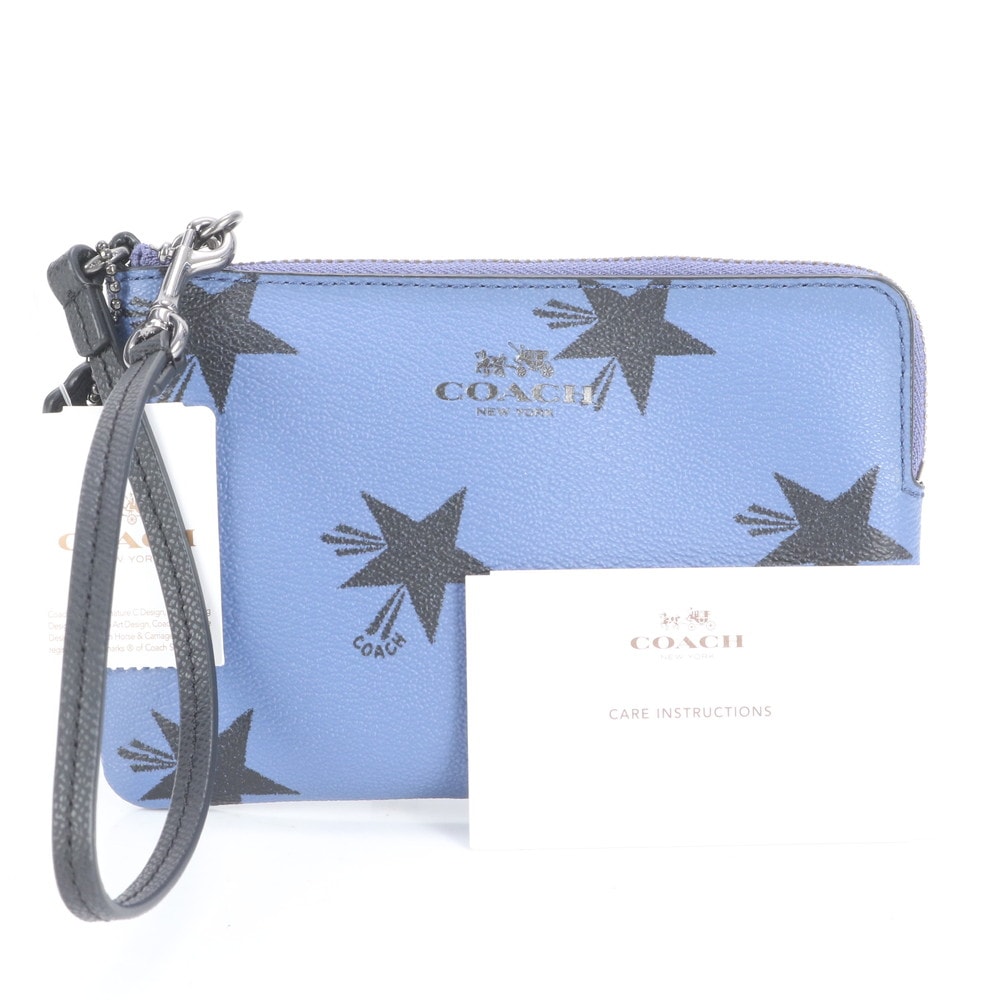 極美品 スター キャニオン コーナー ジップ リストレット F64239 レザー×キャンバス ポーチ レディース RUE CP7-6 中古