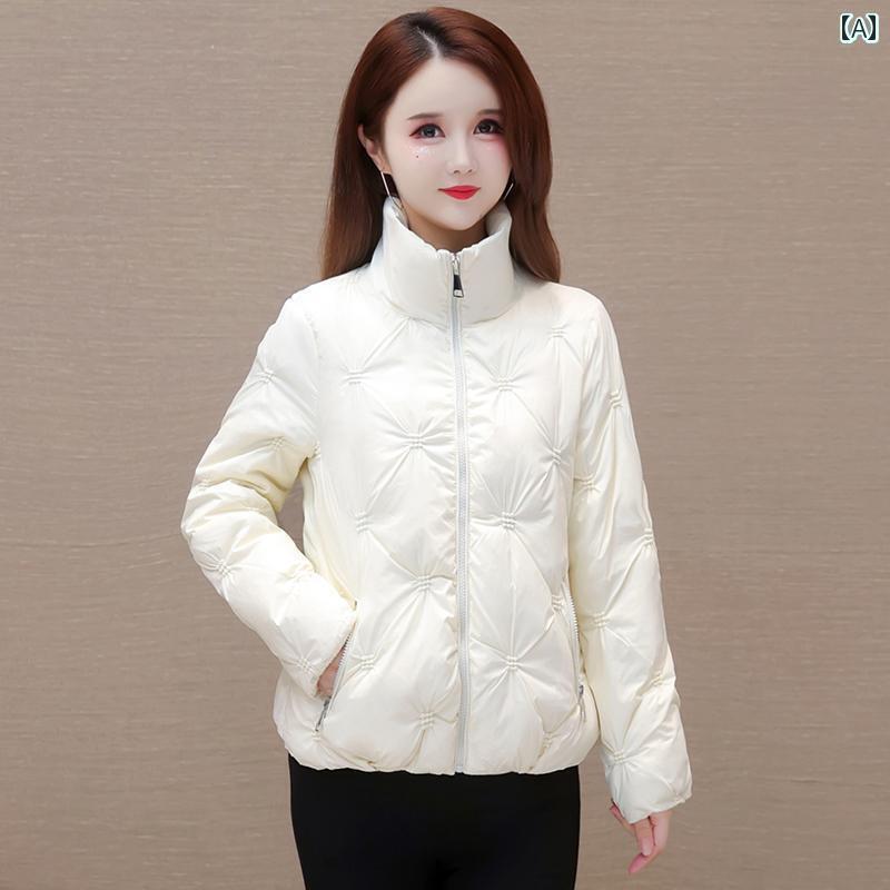 ジャケット ダウンジャケット レディース 小さい フレッシュ 冬 ショート ダウン 軽量 暖かい ホワイトダックダウン