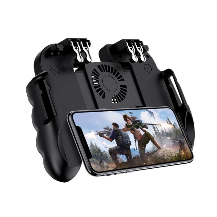 動画あり 荒野行動 コントローラー 最新6本指 荒野行動 PUBG Mobile ゲームコントローラー 冷却ファン その他スマートフォン用アクセサリー