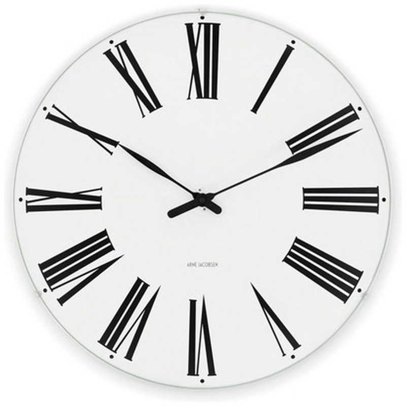 インテック　掛時計 Roman Wall Clock 21cm white/black ARNE JACOBSEN(アルネ ヤコブセン)　AJ43632