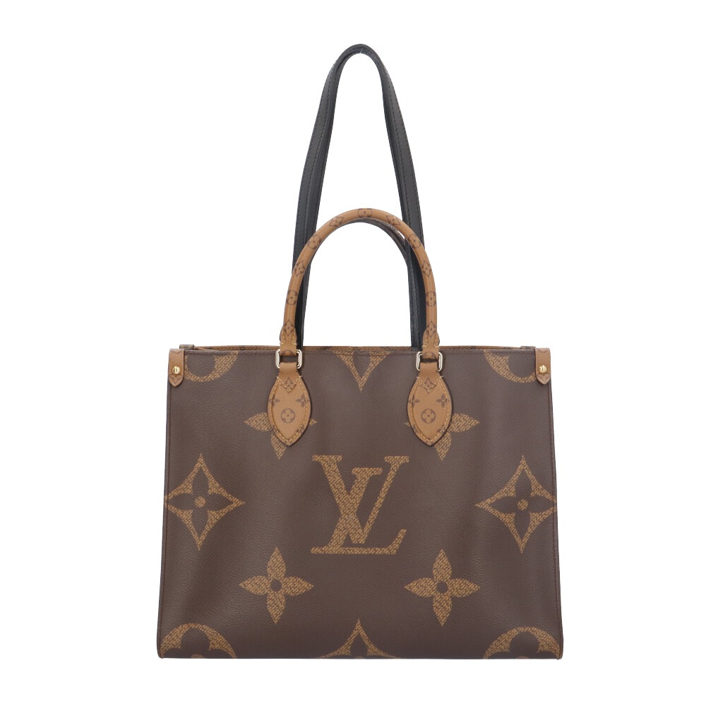 ルイヴィトン オンザゴーMM モノグラムジャイアント ショルダーバッグ モノグラムキャンバス M45321 ブラウン LOUIS VUITTON 中古