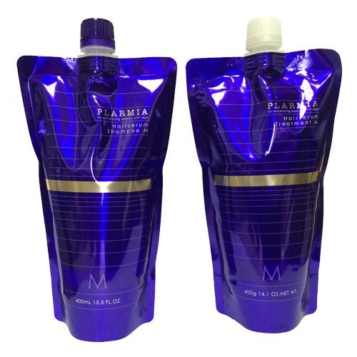 MILBON プラーミア ヘアセラム シャンプーM＆トリートメントM 各400mL レフィルセット 4,895円