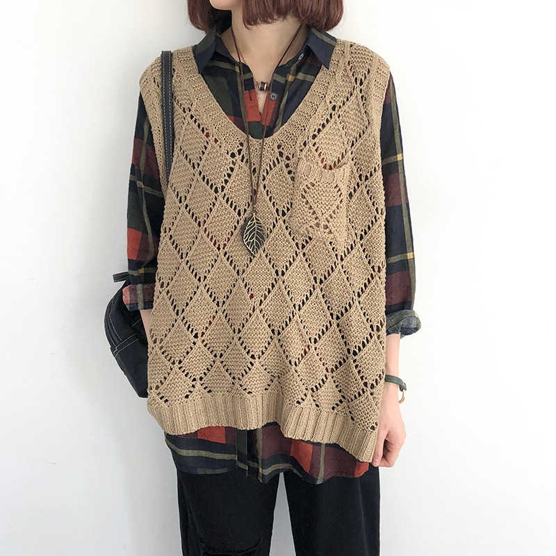 ニットベスト トップス ベスト Vネック かわいい 可愛い シンプル カジュアル おしゃれ お洒落 かっこいい レトロ エスニック エキゾチック 可愛い 女子 こなれ感 ラフ マニッシュ