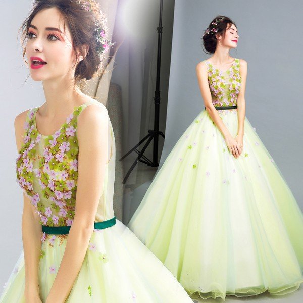 ロングドレス カラードレス 安い コンサート 演奏会用 パーティードレス ウェディングカラードレス