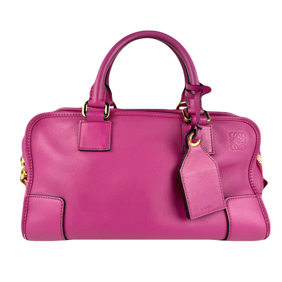 ロエベ LOEWE ハンドバッグ ショルダーバッグ アマソナ28 レザー ピンク ゴールド レディース z8121