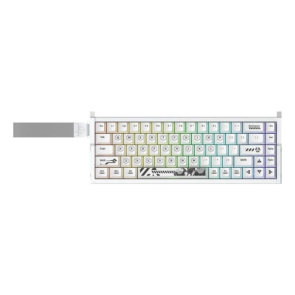 ラピッドトリガーキーボード 8000HZ/64 Khz/0.1ms/アルミニウム/ホワイト IROK-MG68 PRO-WHITE