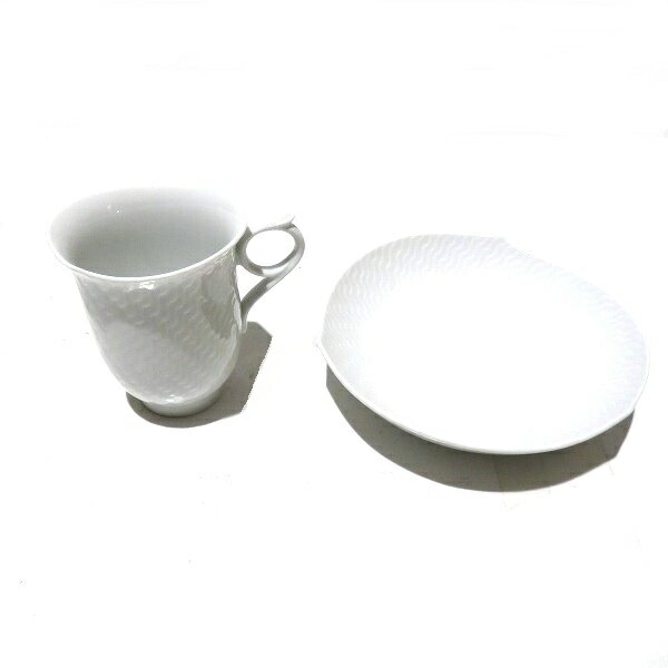 マイセン 波の戯れ カップ＆ソーサー 1客セット ブランド食器 洋食器 未使用品【中古】