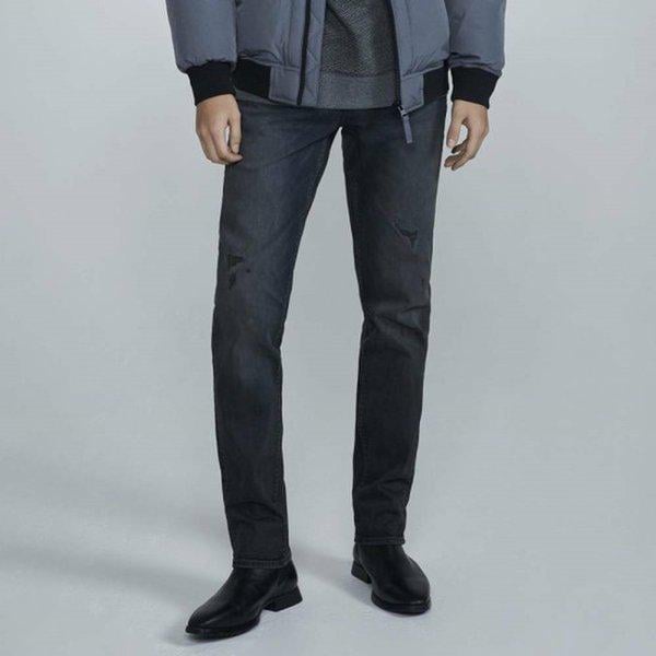 男性 UP2 濃い青 スリム ストレートジーンズ(B225DP140P)