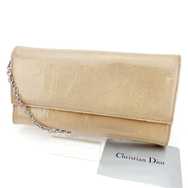 長財布 財布 L字ファスナー チェーンウォレット付き ベージュ シルバー ピンク アルティメット 中