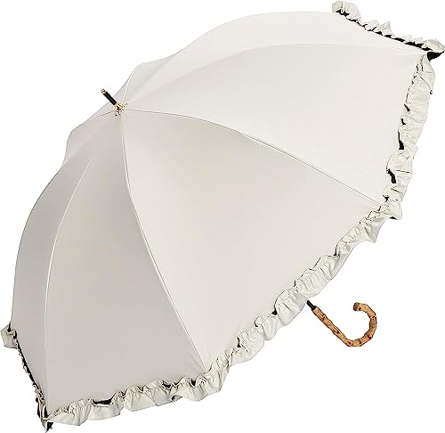 日傘 完全遮光 レディース 長傘 UVカット 100% 大きめ 55cm ワイド 軽量 手開き傘 遮熱効果 晴雨兼用 グラ