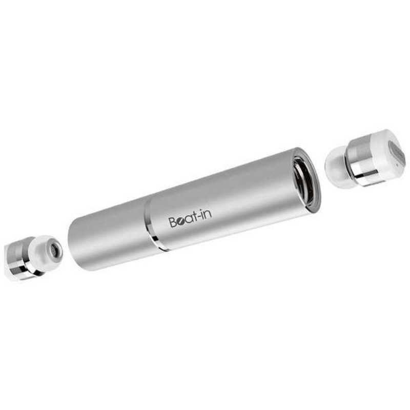ROA　フルワイヤレスイヤホン リモコン・マイク対応 シルバー Beat-in Stick　BI9320