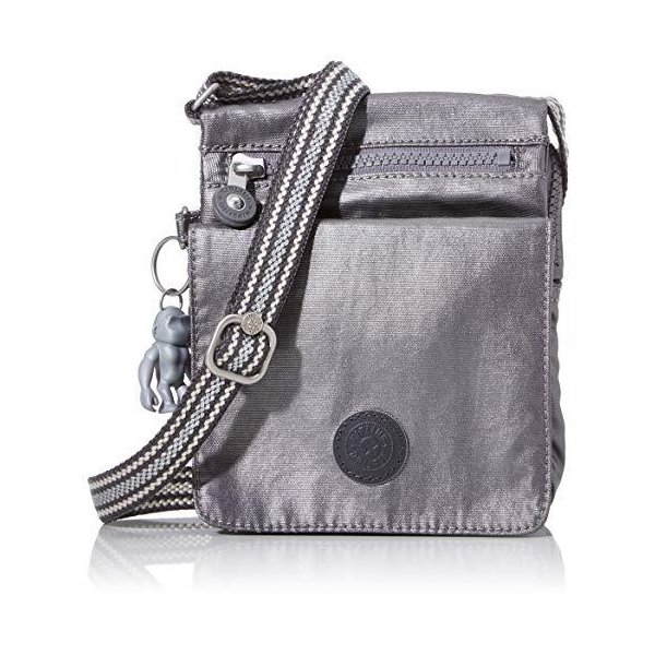Kipling Messenger Bag， Black (Carbon Metallic) 並行輸入品