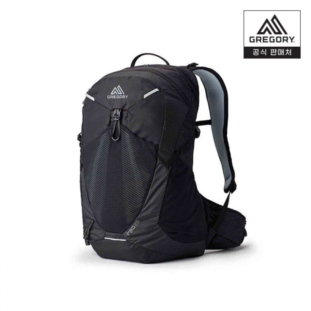 (Gregory) Gregory Miko 25-オプティックブラックハイキングバッグトレーリングデイハイク