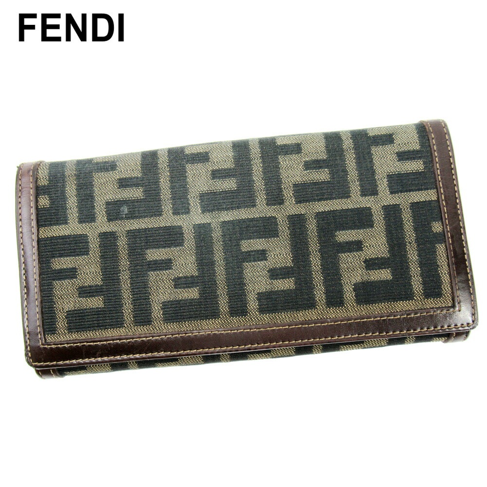 長財布 ファスナー付き 長財布 ズッカ ベージュ ブラウン ブラック 中古