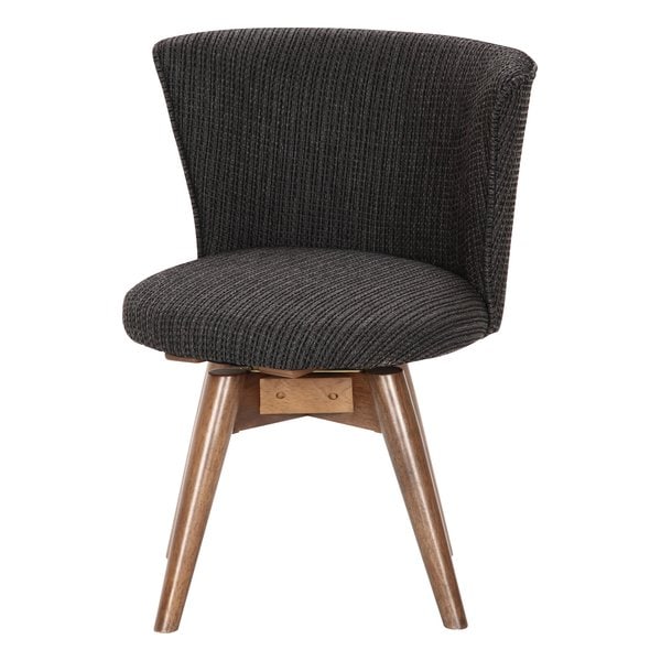 ダイニングチェアー 座面回転 ファブリック/グレー CLAM