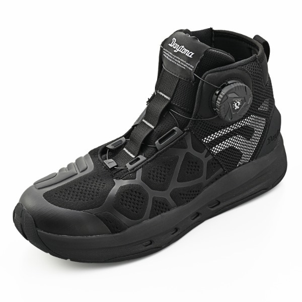 D66344 DS-504 S-AR シューズ BK 25.5cm ブラック バイク 靴 夏 軽量 メッシュ 蒸れにくい ハイカット リール