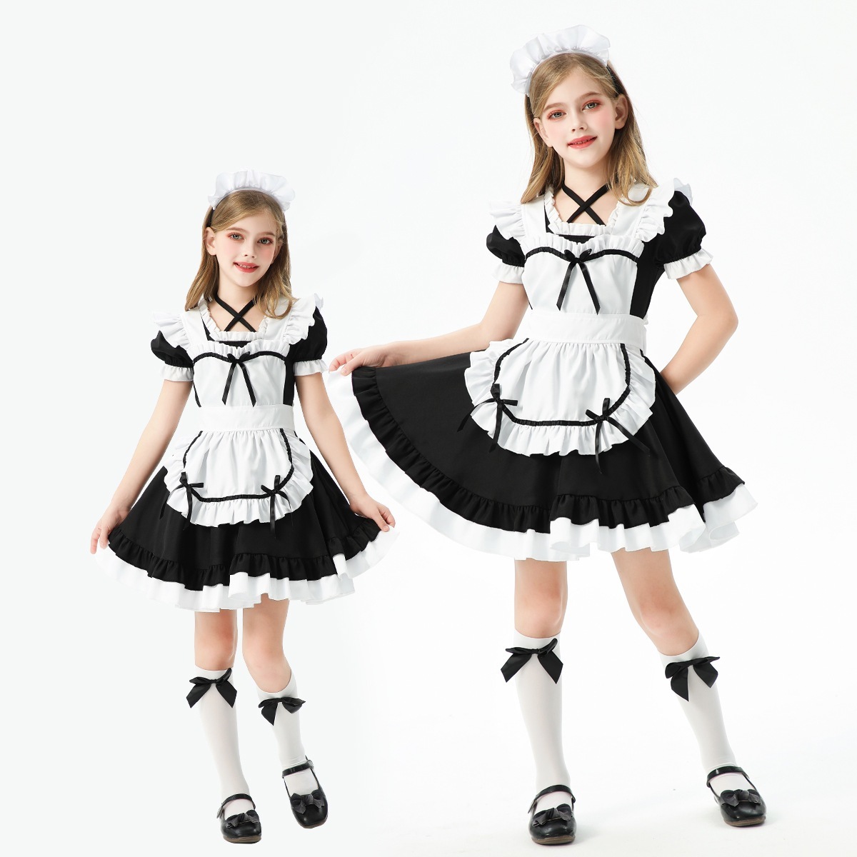 2025ヨーロッパとアメリカの女の子のメイド服子供服ロリータ田園フランスの子供の王女ロリータロリータドレス