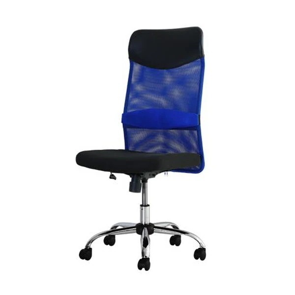 Netforce SSP-H-W-BL ブルー S-shape(エスシェイプ) オフィスチェア ハイバック 肘なし メーカー直送