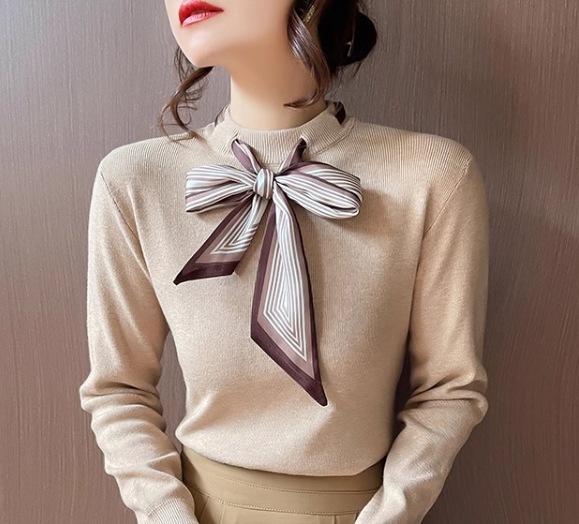 レディース トップス ニット セーター オーバーオール 長袖 リボン 伸縮性 薄手 かわいい 大人可愛い きれいめ シンプル カジュアル おしゃれ こなれ感 ラフ ガーリー ラブリー キュート 都会的