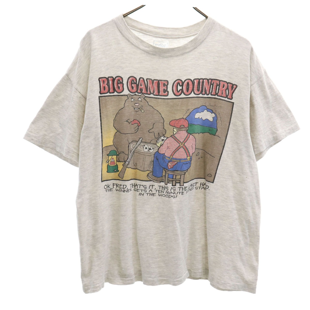creditee 90s オールド 半袖 シングルステッチ Tシャツ L グレー メンズ 古着