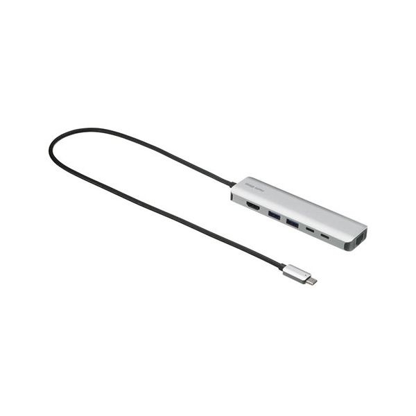 サンワサプライ 8K対応 USB Type-C ドッキングステーション シルバー USB-DKM9S