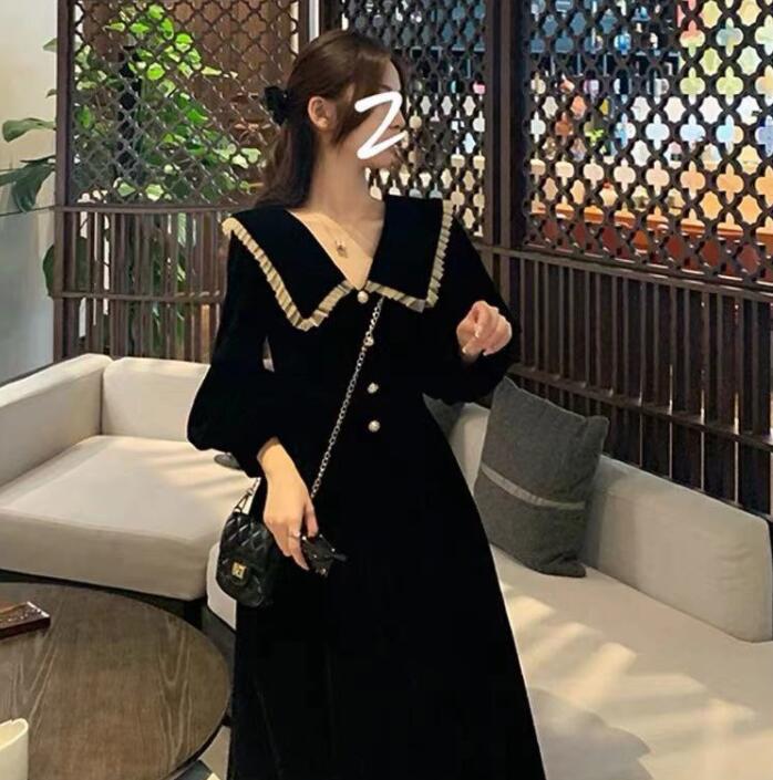 ワンピース 韓国ファッション ワンピース春服秋服 ガーリースカート シ