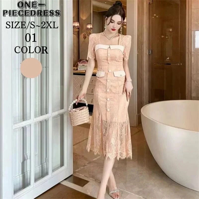 ワンピスドレス　タイトワンピース　パーティードレス　フォーマルドレス　ナイトドレス　総レースドレス　フレアスカート　半袖　姫系　セクシー上品 大人 きれいめ キャバ嬢　お水　結婚式 ドレス 20代 3 5,500円