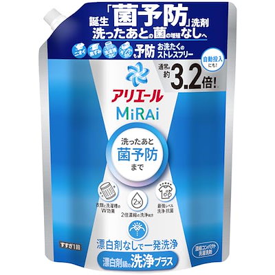 他サイト： P＆G　アリエールミライ洗浄プラス詰替超ジャンボサイズ920gの商品画像