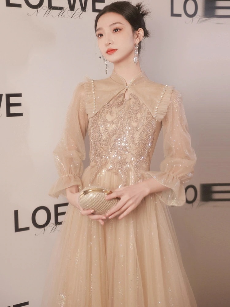 シャンパンイブニング レディース 宴会気質 軽やかな高級フレンチプリンセス 成人式