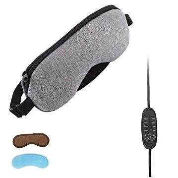 ホットアイマスク 安眠グッズ 目元マッサージ USB 電熱式 ヒーター タイマー設定 温度調節 蒸気