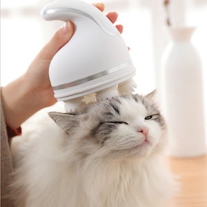 ペットヘッドマッサージ器多機能家庭用電動猫爪頭皮揉みマッサージ器猫用品