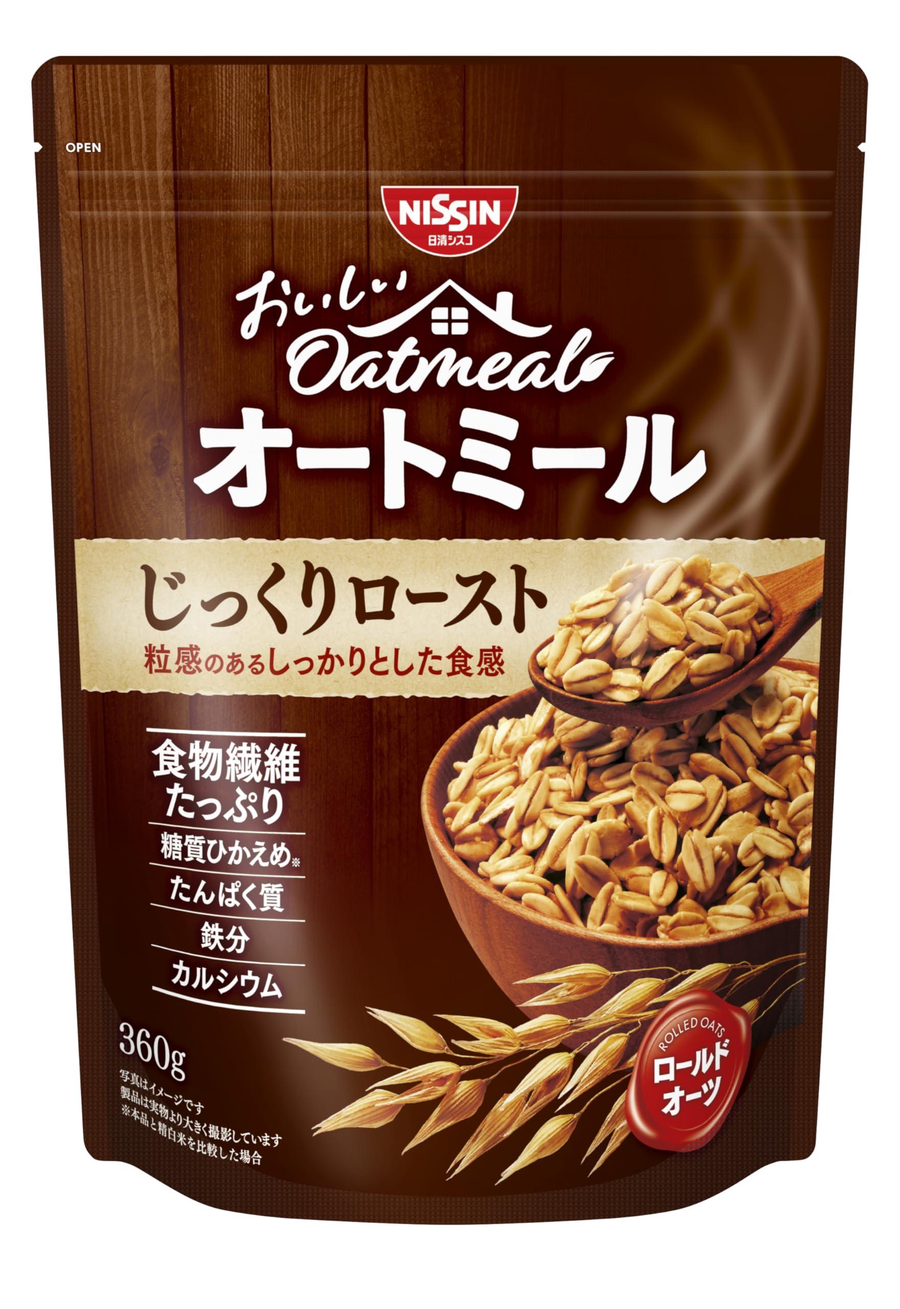 日清シスコ おいしいオートミール じっくりロースト 360g×8袋