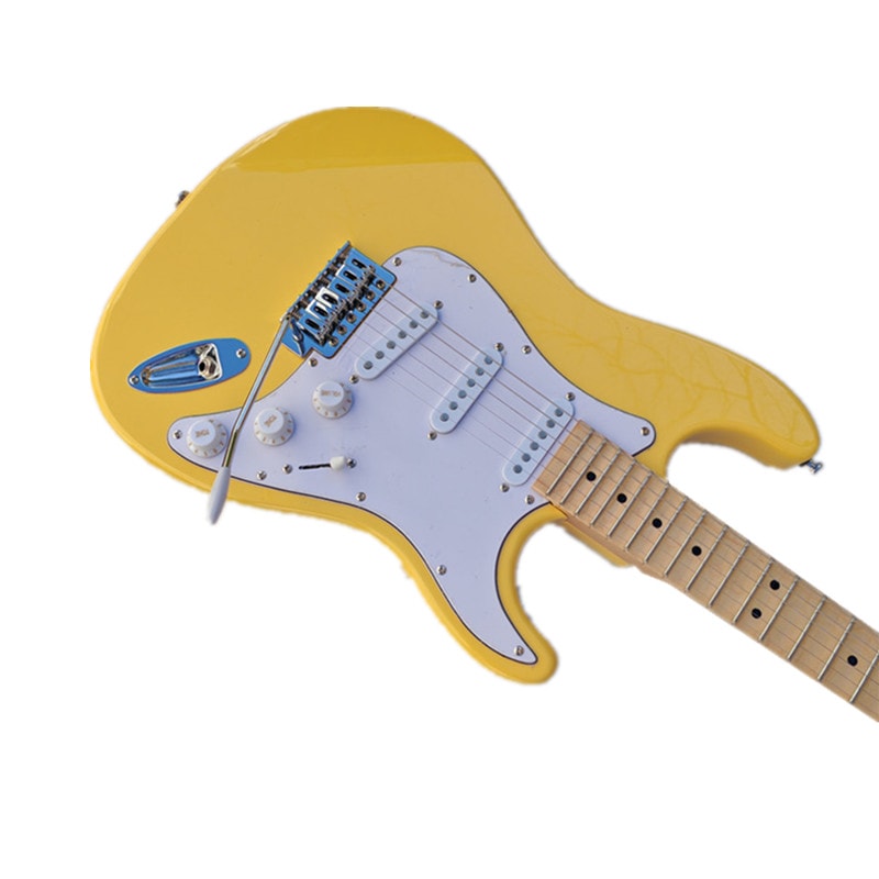 黄色62単波エレキギター桃花心木琴体槽楓木指板 BJ692