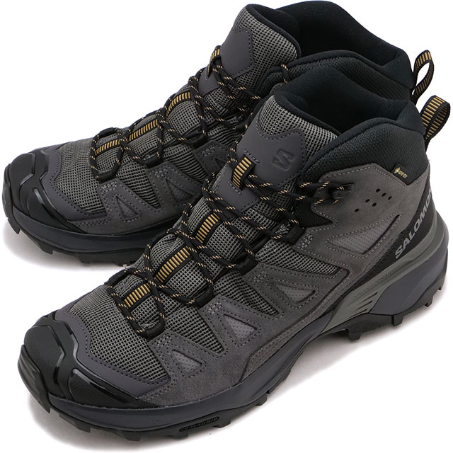 スニーカー エックスウルトラ360 レザー ミッド ゴアテックス [L47570800] メンズ 靴 ハイキングシューズ 透湿防水 アウトドア CASTLEROCK/ASPHALT/KELP 14,630円