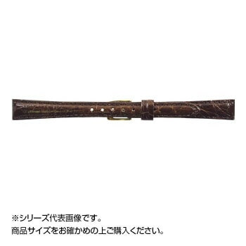 MIMOSA（ミモザ） 時計バンド DM腹ワニ 14mm ダークブラウン （美錠:金） WDM-B14