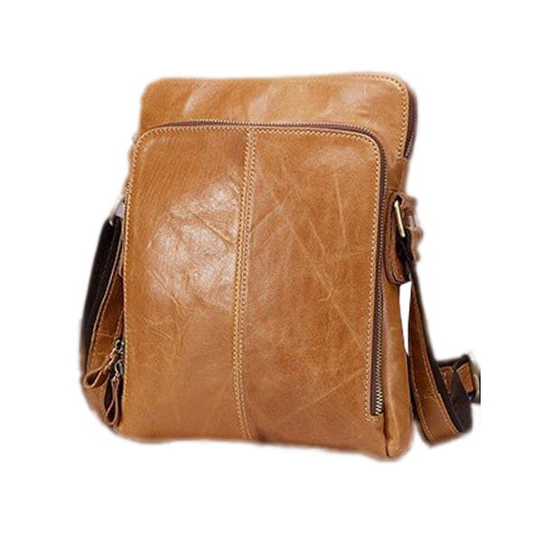 ショルダーバッグ ビジネス 本革 牛革 鞄 斜め掛け 男女兼用 軽量大きめ