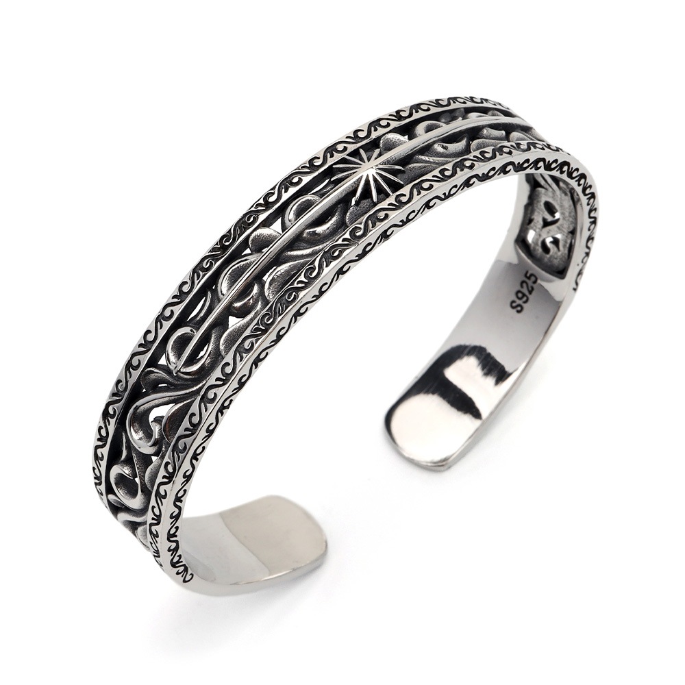 925 唐草＆太陽神バングル [bs210]