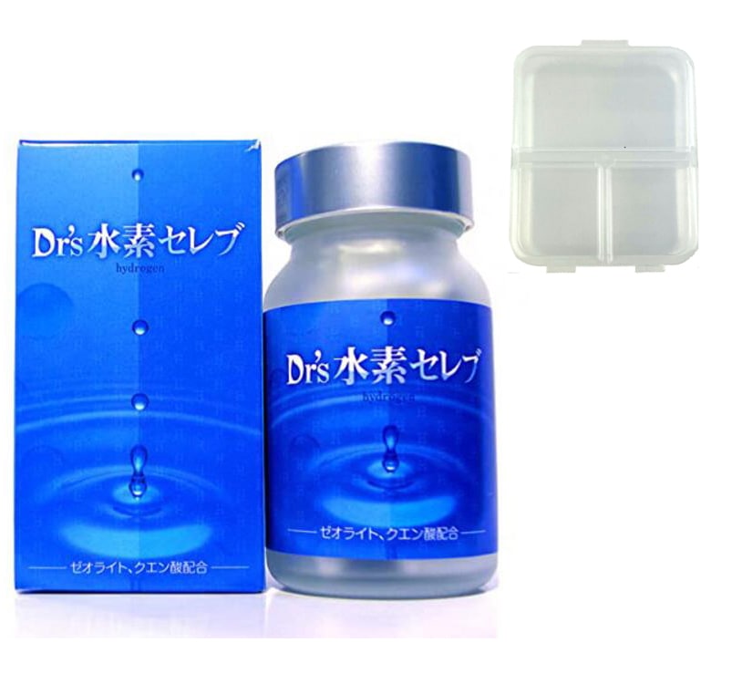 Drs 水素セレブ 90粒 【正規品】 水素 高濃度 持続性水素 サプリメント クエン酸 ゼオライト 国内産 (SHOP K オリジナル ピルケース付き)