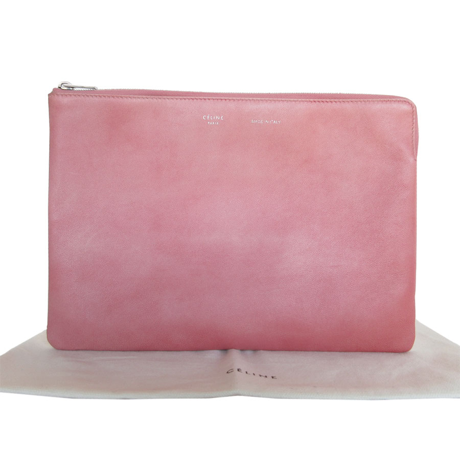 セリーヌ CELINE クラッチバッグ レザー ピンク レディース k0003
