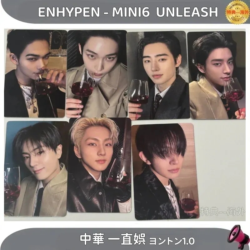 ENHYPEN - MINI6 UNLEASH　中華 一直娯ヨントン1.0 ７枚セット
