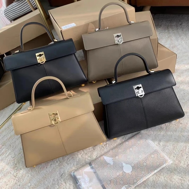 女性用牛革ハンドバッグ,ビジネス用,CA1FUNE-Firstコレクション