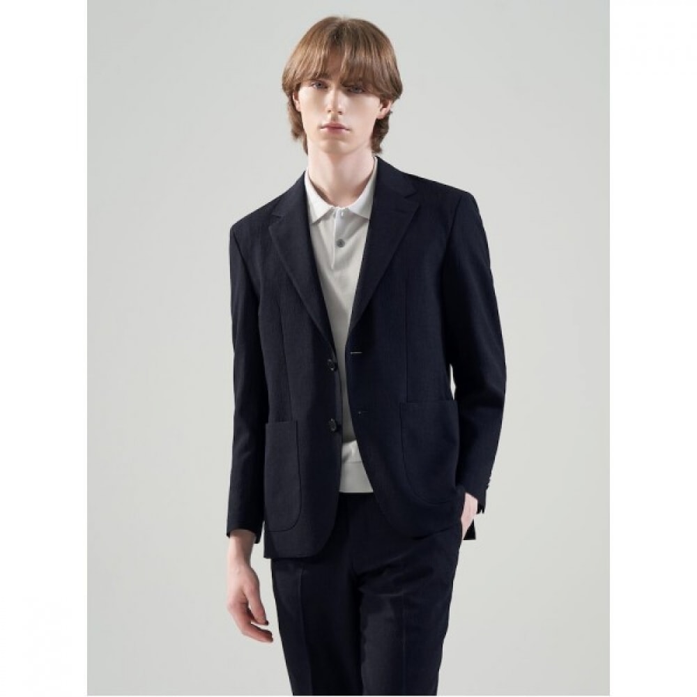 （ロガディス）ポリストレッチセットアップジャケット-ネイビー（RY4211P33R）