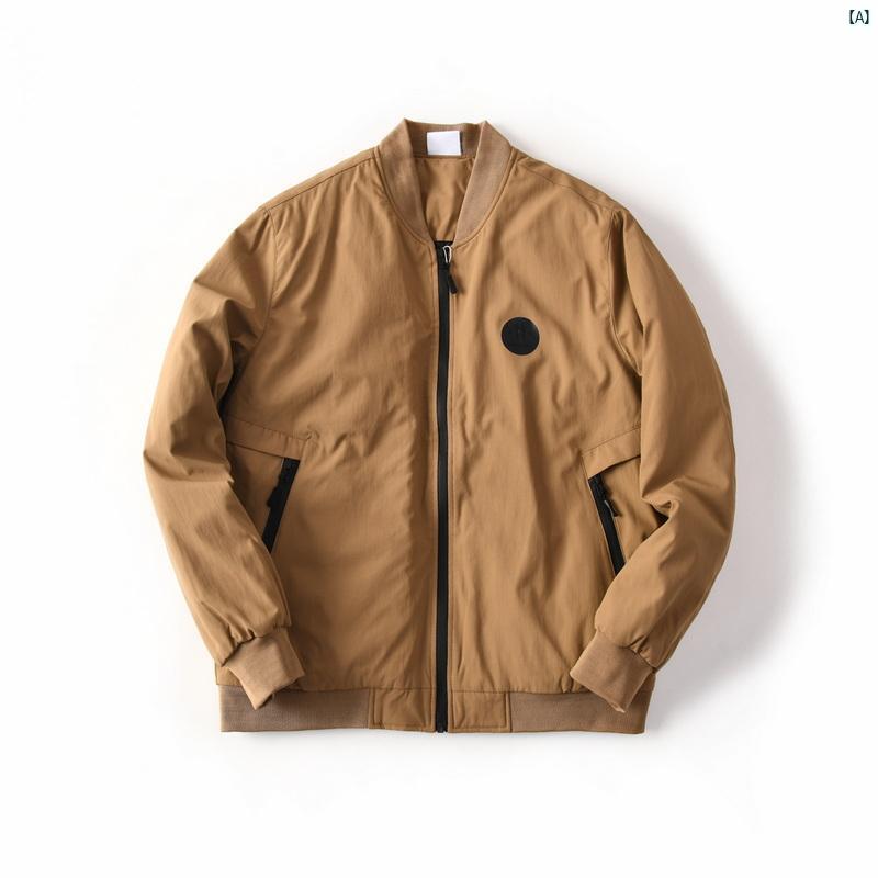 メンズ　男性　メンズファッション　オシャレ　カジュアル ラスト シングル 野球 襟 フライト ジャケット カジュアル コットン コート メンズ 秋冬 0667