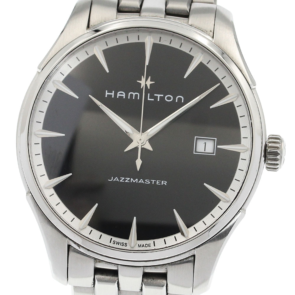 ハミルトン HAMILTON H324510 ジャズマスター デイト クォーツ メンズ 箱・保証書付き_933734【中古】