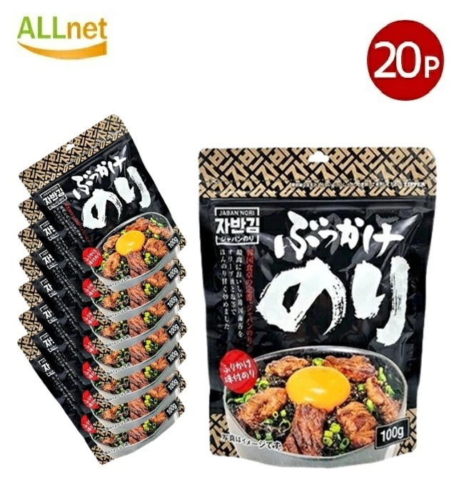 のりジャパン ぶっかけのり 100g×20袋セット 韓国のりふりかけ 韓国海苔ふりかけ 韓国海苔 オクドンザ ザバン 5,724円